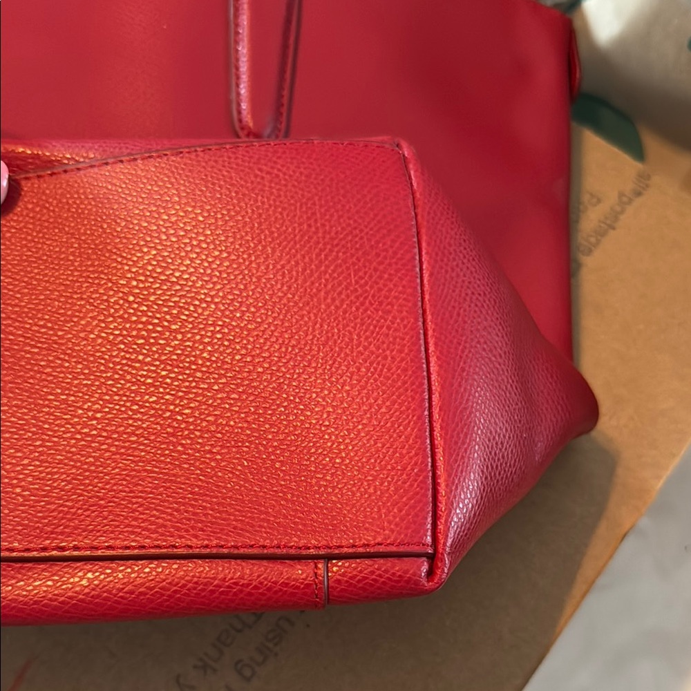 Coach Red Leather Women's Bag - Picture 8 of 8